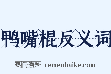 鸭嘴棍反义词是什么意思的图片